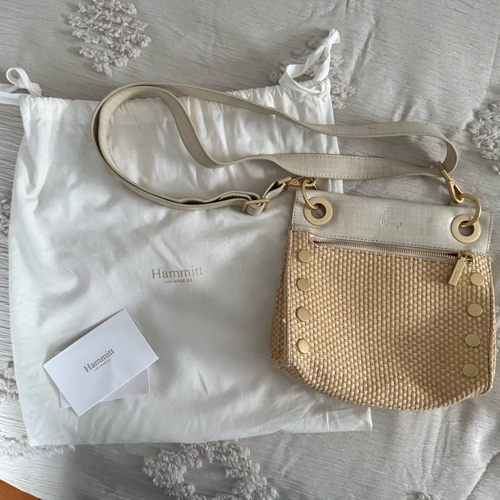 Hammitt Tony Ricotta Raffia/Brushed Gold | Sml